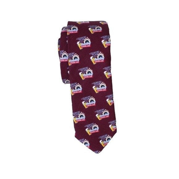 Original Penguin Drinking Team Bowling Problem Tie - Picture 1 of 4